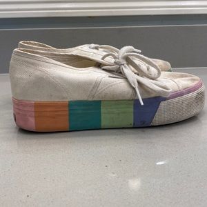 Superga platform multicolored sneakers size 7.5